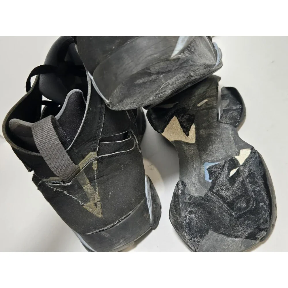Air Jordan 7 Retro Chambray Black Blue High TopBasketball Sneakers RESTORATION